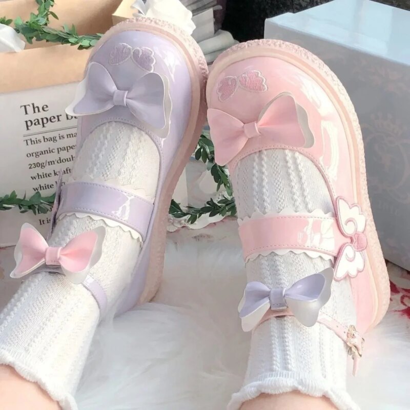 Scarpe Lolita con fiocco