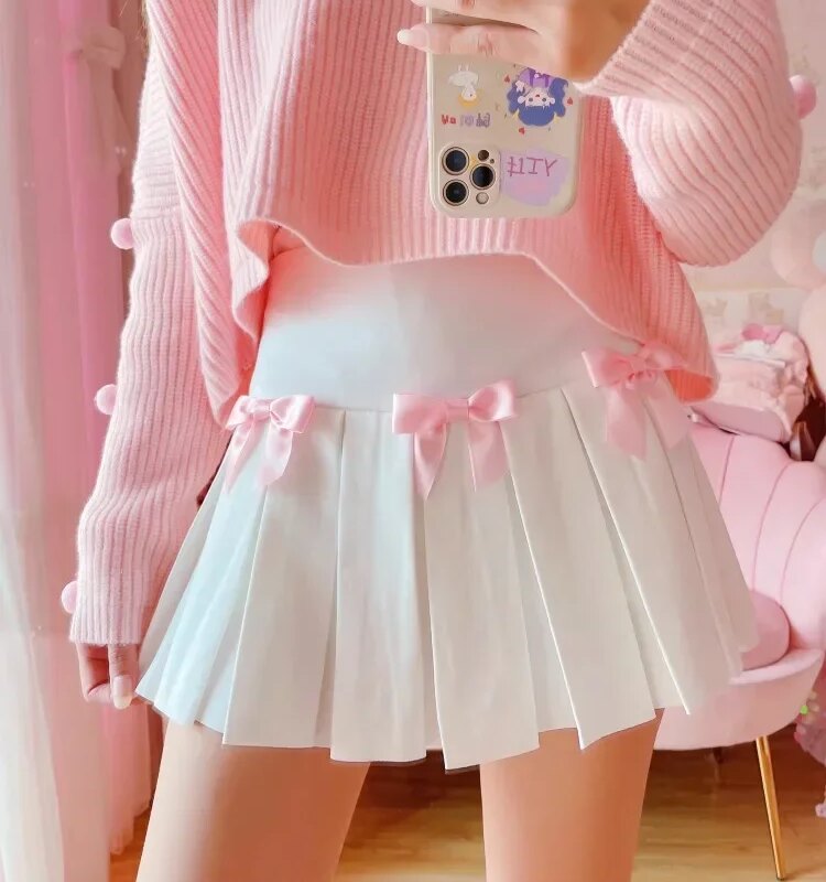 gonna-bianca-fiocchi-rosa-abbigliamento