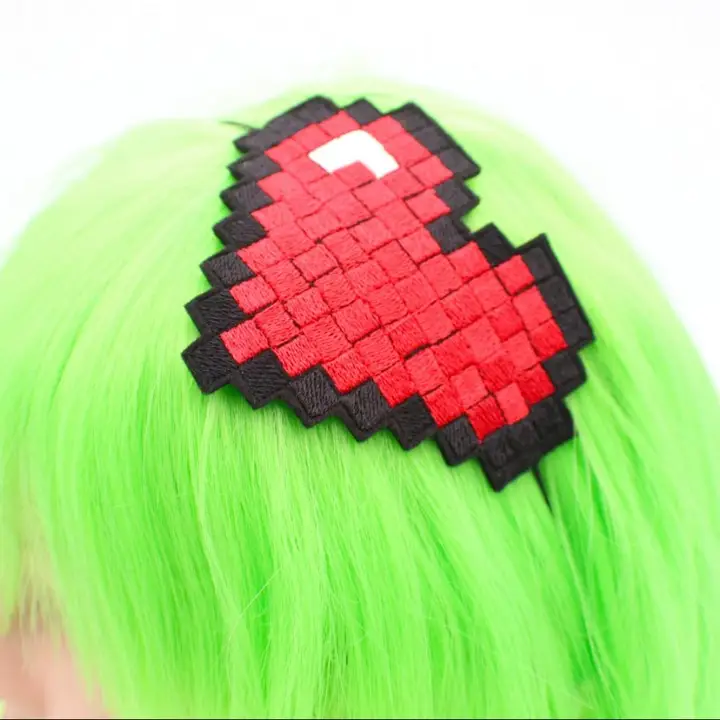 cerchietto - capelli - cuore - pixel - kawaii