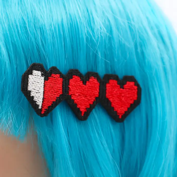 clip - fermaglio - capelli - game - gamers - kawaii - life hearts