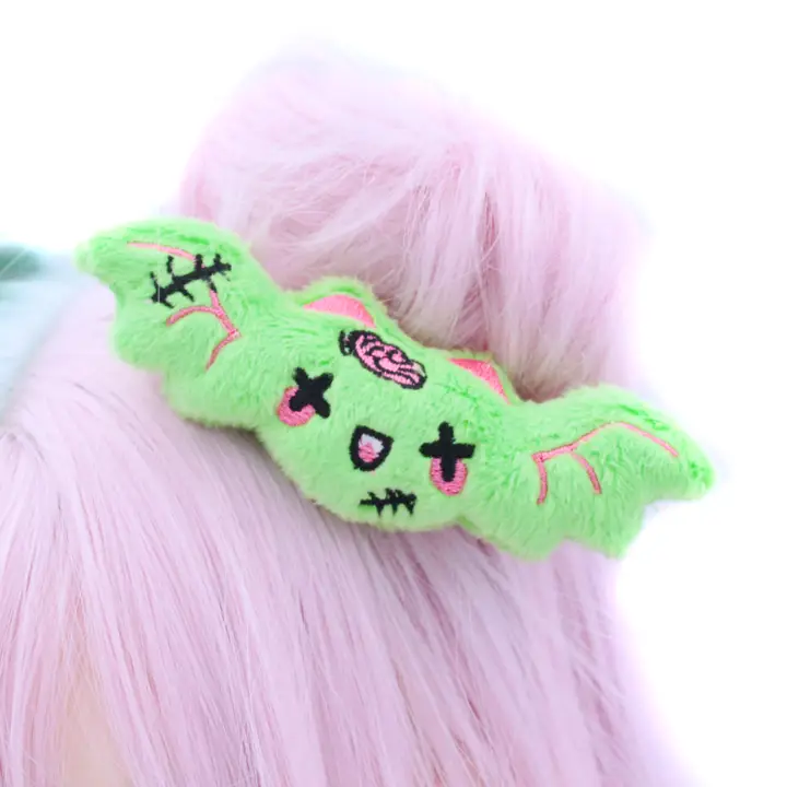 clip-fermaglio - capelli - pipistrello - zombie - kawaii -