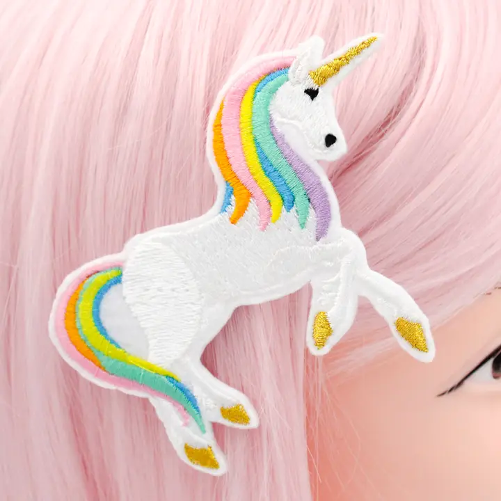 clip - fermaglio - capelli - unicorno - arcobaleno - kawaii