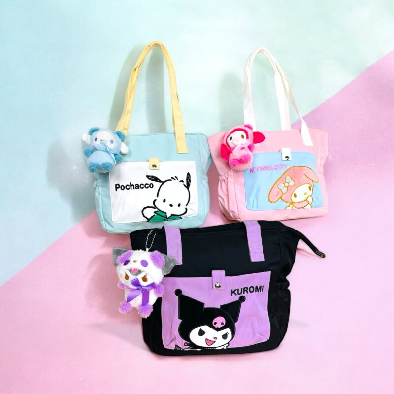 borsa - kuromi -my melody -pochacco - sanrio - peluche