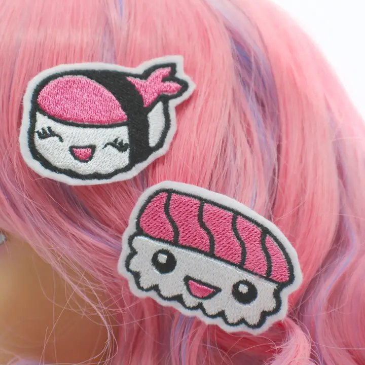 sushi - kawaii - capelli - fermaglio-clip