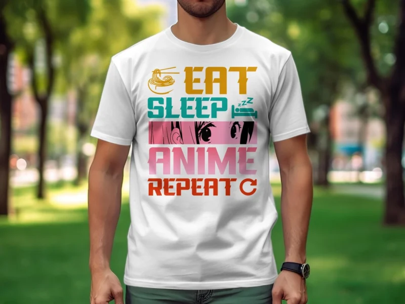 T-SHIRT - ANIME - EAT - SLEEP - CUTE