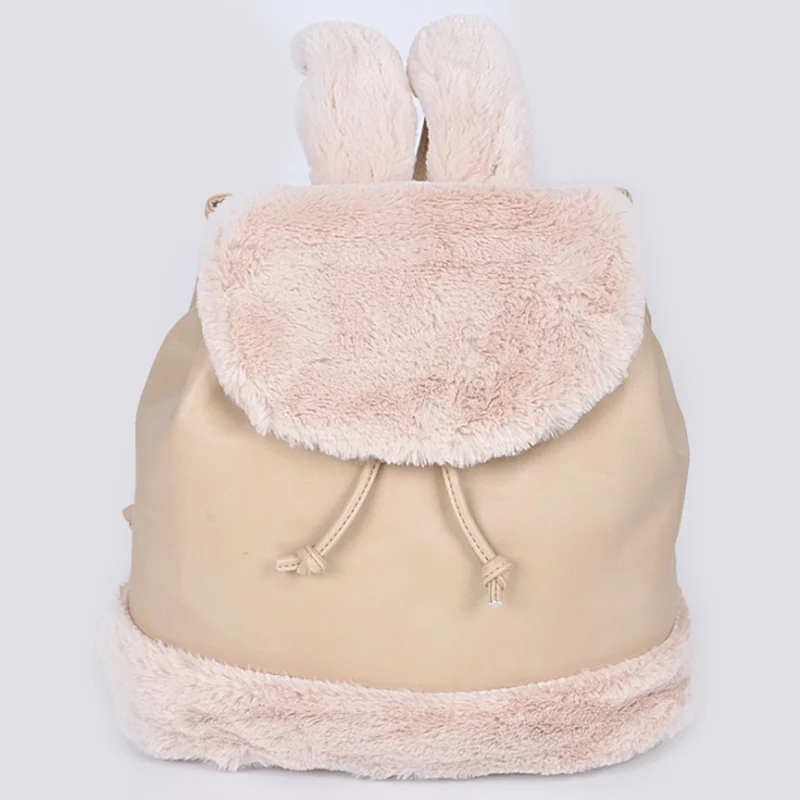 borsa - zaino - coniglio - pelliccia - orecchie-bunny