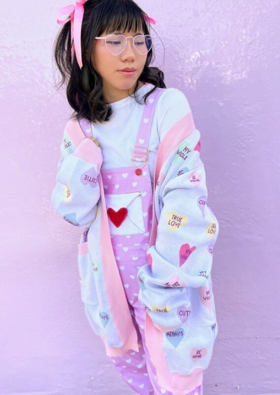 cardigan - cuori - cute -hearts - kawaii